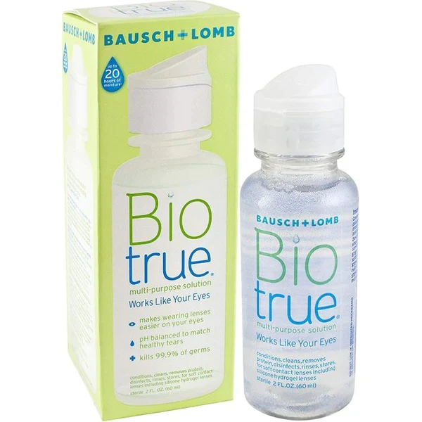 محلول باي ترو 60 ملي متعدد الاغراض biotrue® Multi-Purpose Solution