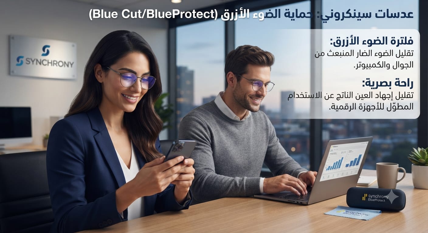 حماية الضوء الأزرق (Blue Cut / BlueProtect) - سينكروني