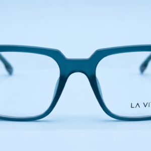 نظارة LA VITA طبية - إطار أخضر بترولي مربّع مع عدسات Blue Cut للحماية من الشاشات