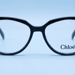 نظارة Chloé طبية حريمي – أسود لامع بتصميم عين القطة