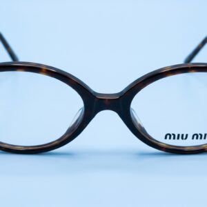 نظارة ميو ميو (Miu Miu) طبية عصرية – إطار بيضاوي فاخر بأذرع ذهبية راقية