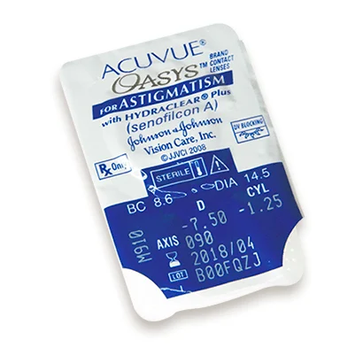 عدسات جونسون أكيوفيو أواسيس توريك لإنحراف النظر (الاستجماتيزم) – شفافة | Johnson Acuvue Oasys Toric